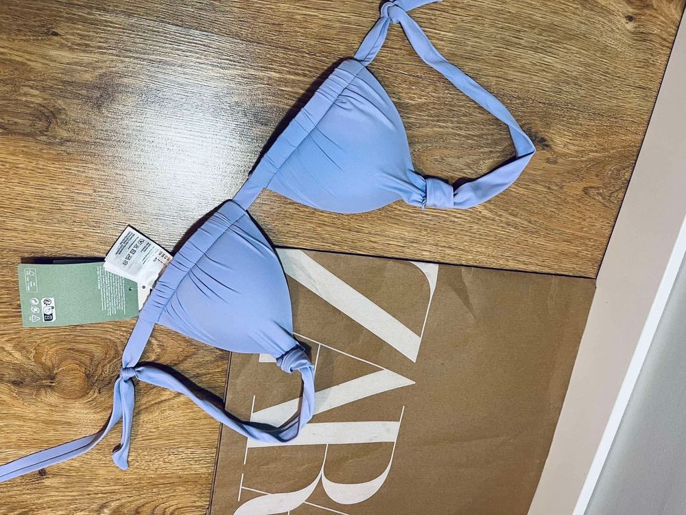H&M 34 XS bikini góra jasny fiolet nowy strój kapielowy