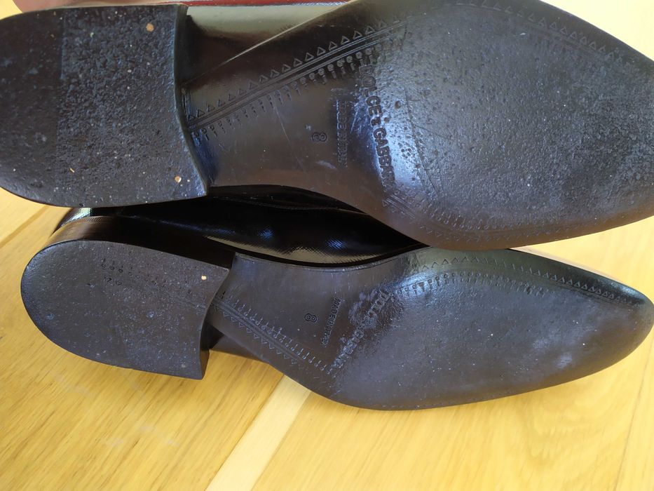 męskie półbuty lakierki czarne Dolce&Gabbana rozmiar 42