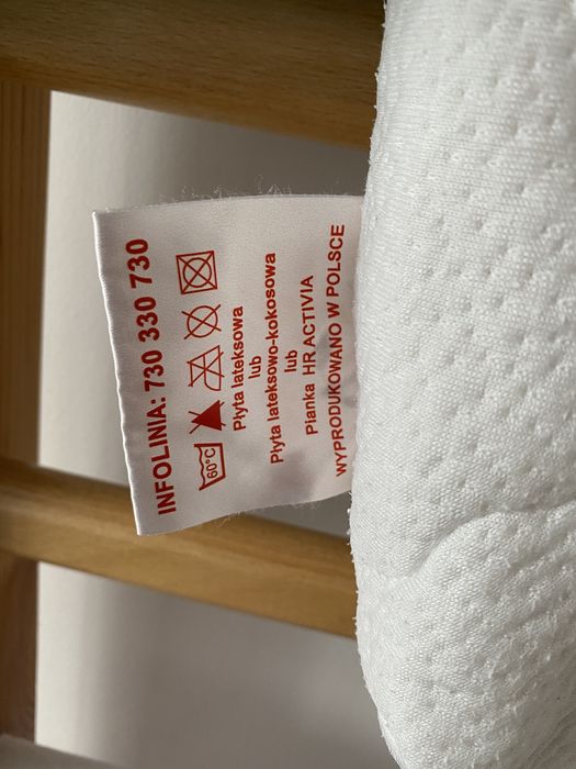 Materac lateksowy Hevea 120x60 cm dla dzieci jak nowy