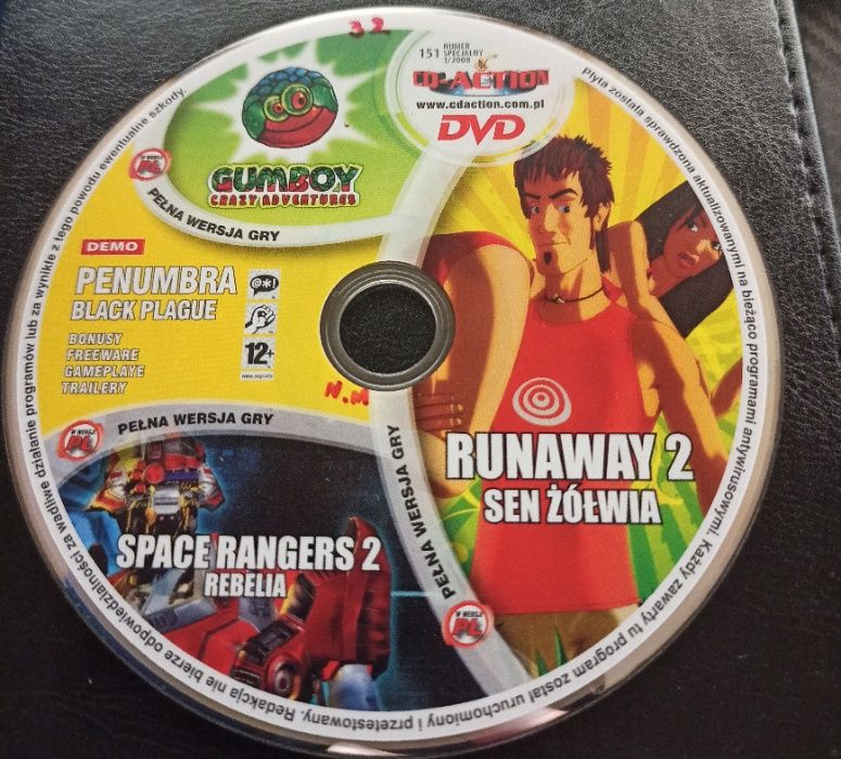 Gry Runaway 2: Sen Żółwia, Space Ranger 2, Gumboy: Crazy Adventure