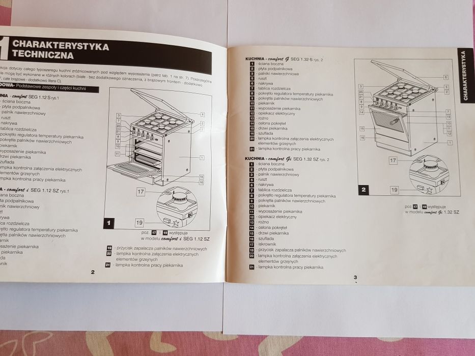 Kuchenka gazowa, elektryczna AMICA instrukcja obsługi.