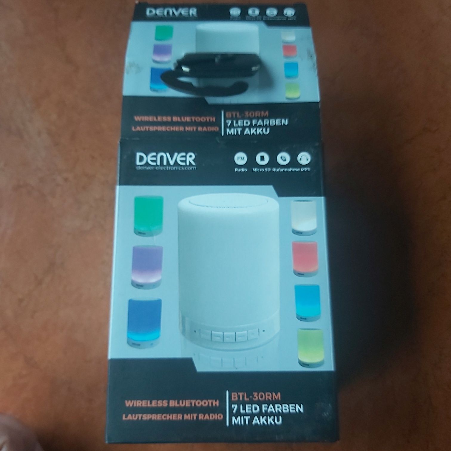 Glosnik bluetooth z lampka nocna