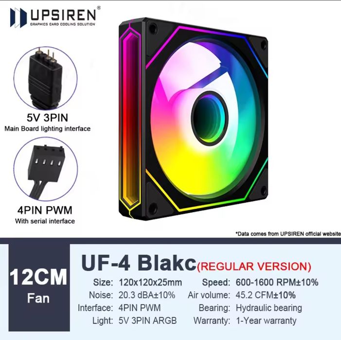 Хаб uh8 ARGB Корпусный вентилятор Upsiren Prism 6 pro