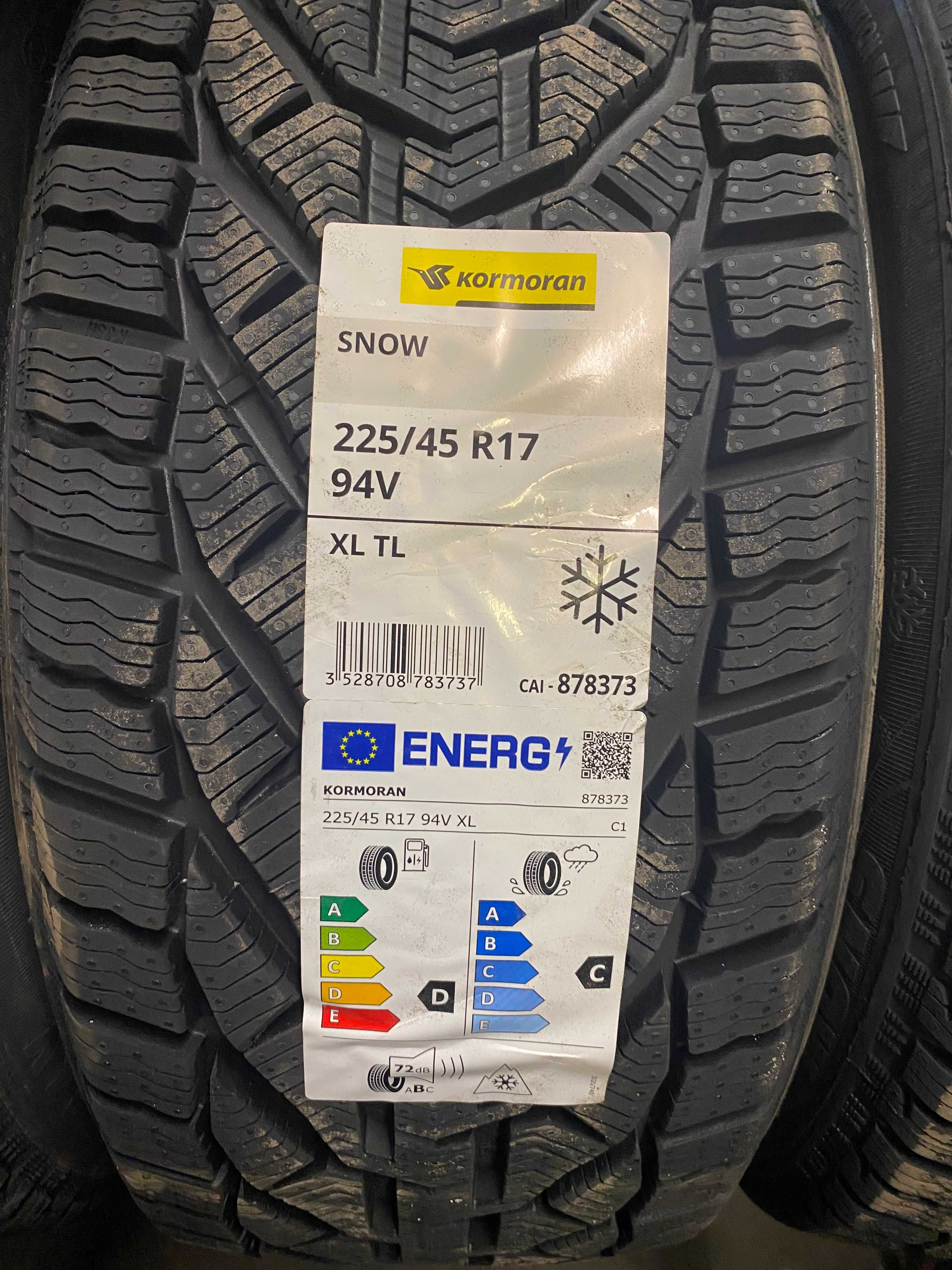 225/45R17 Kormoran Snow cztery nowe opony zimowe 2025r