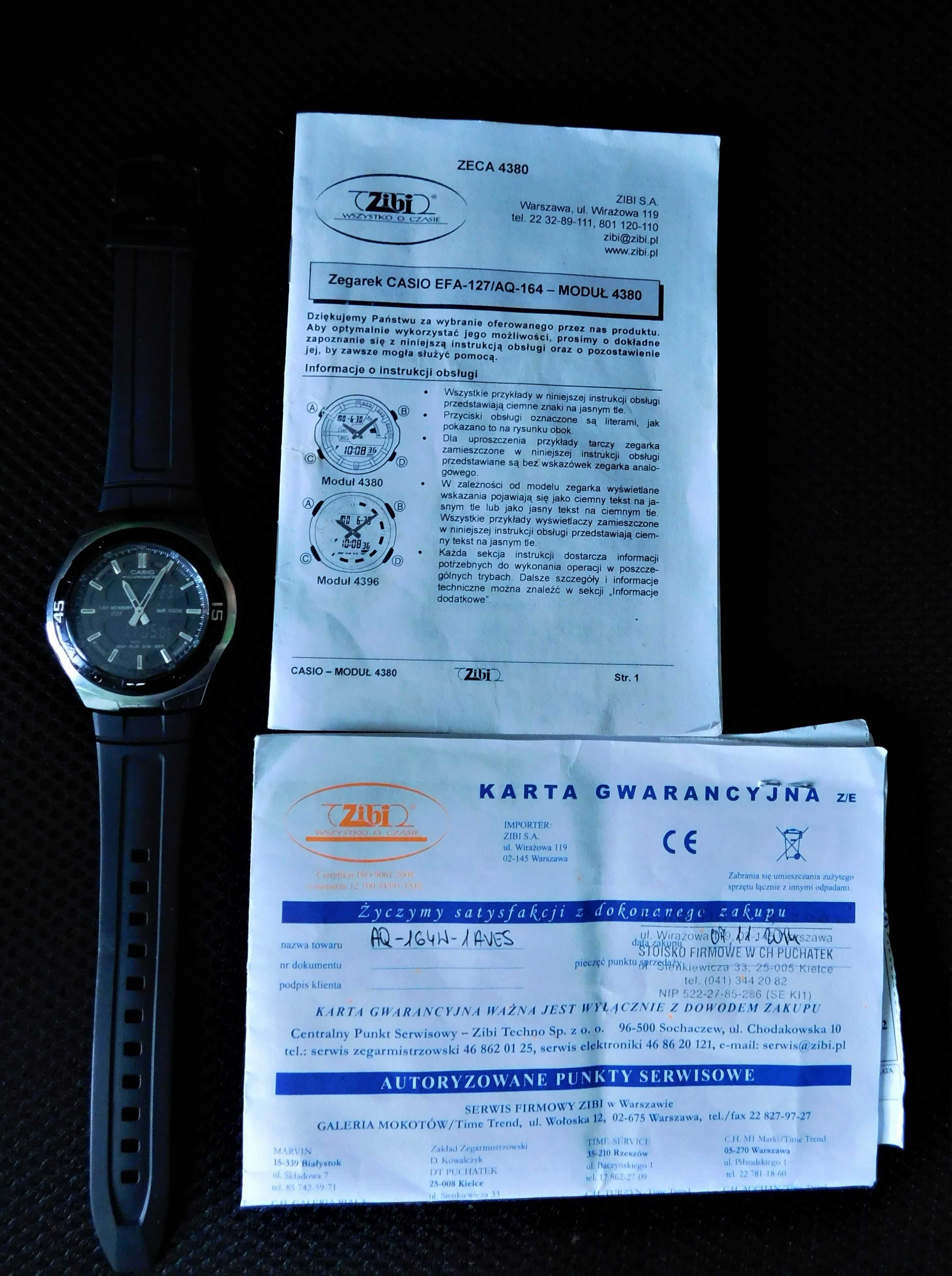 Zegarek Casio AQ-164W-1AV