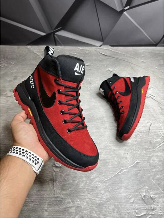 Чоловічі зимові червики з натуральної шкіри та хутра Nike