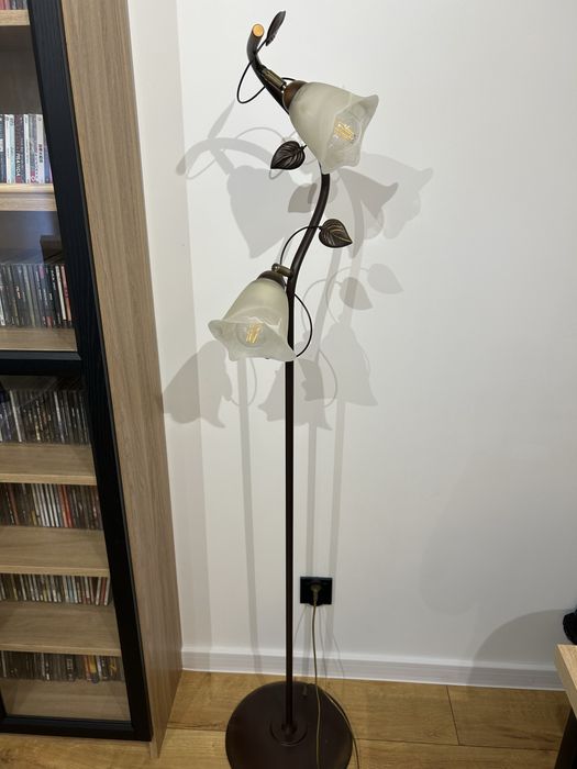 Retro vintage Lampa podlogowa stojaca kwiaty
