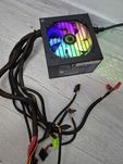 RGB блок живлення 500W Gamemax VP-500-RGB гібридний режим вентилятора