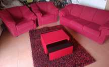 Conjunto sala - sofás, mesa de centro e carpete