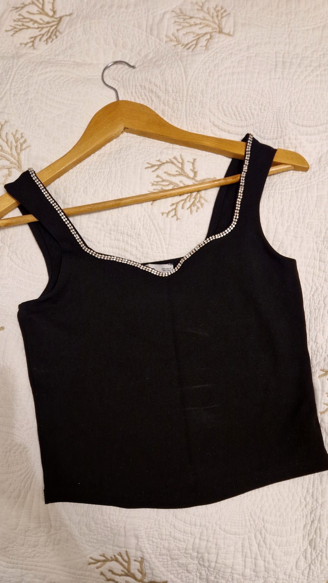 Elegancki top Bluzka Mango r. S cyrkonie