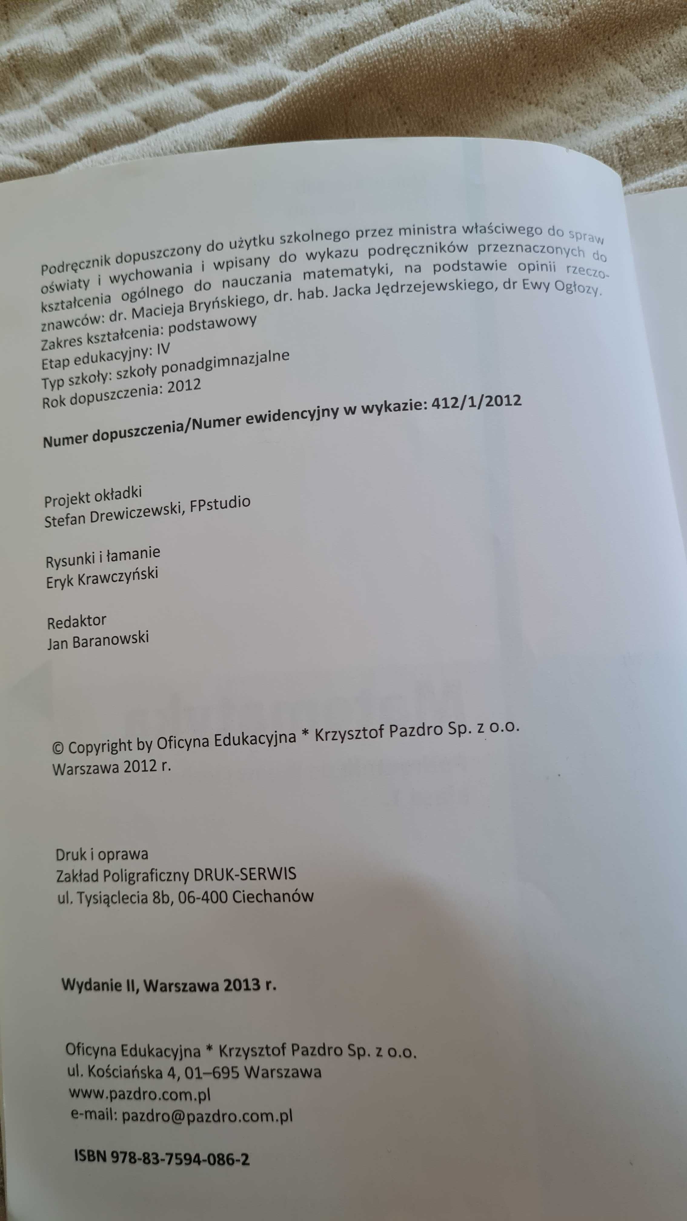 Matematyka klasa 1 szkoła średnia podręcznik M. Kurczab, E. Świda