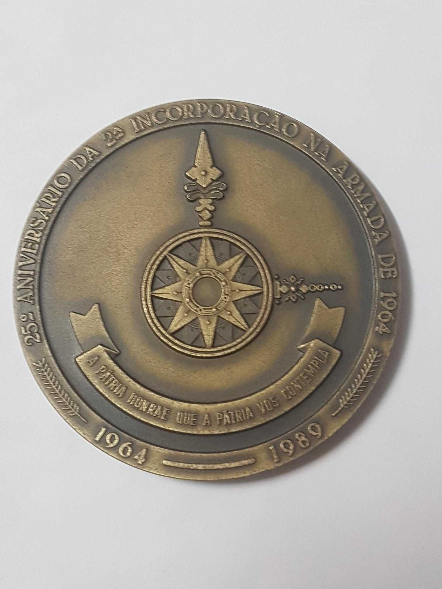 Medalha Bronze Marinha 1989 Navio E.Sagres (25ºAnivºIncorporação) NOVA