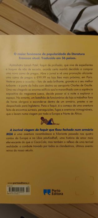 Livro a incrivel viagem do faquir que ficou fechado num armario ikea
