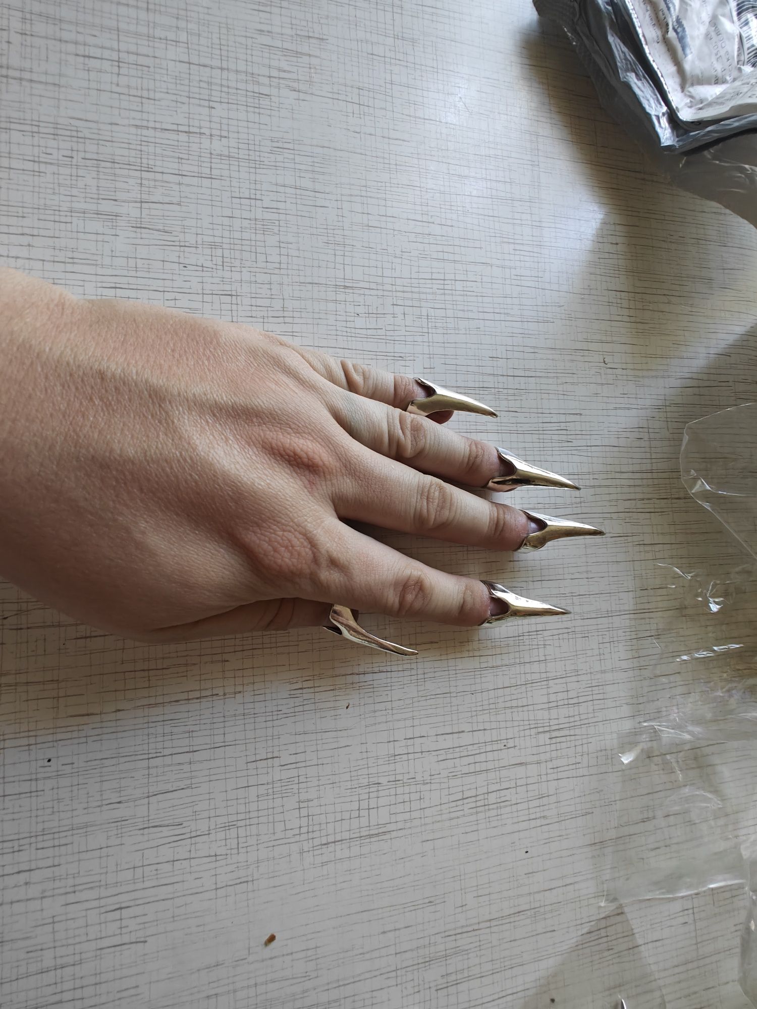 Перстень Ретро-панк Talon Rings Nail Decor Sharp Metal Finger