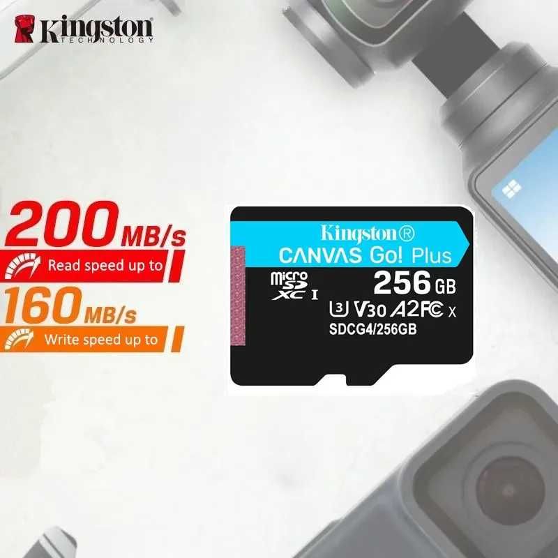 Карта пам'яті 256GB MicroSD Kingston Go! Plus 256GB UHS-1 A2 4K