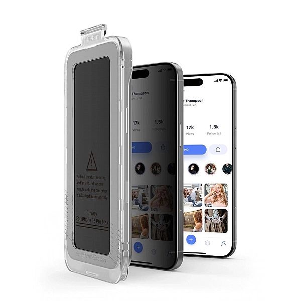 Szkło prywatyzujące Tech-Protect Quick Set Spy+ 2-pack na iPhone 16 Pr