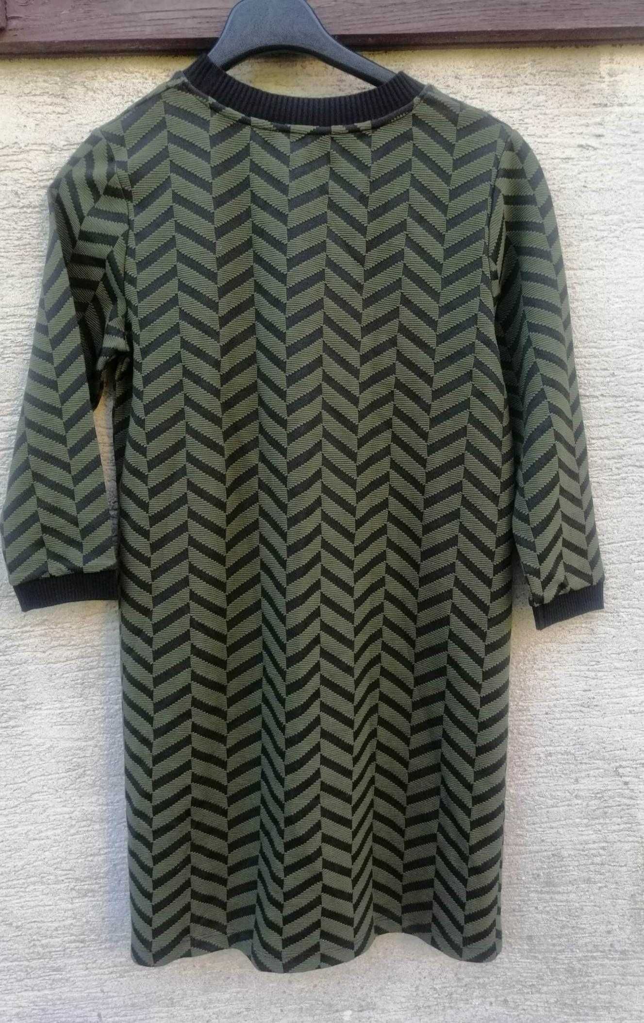 Prosta klasyczna sukienka mini  32/34/36 bawełna