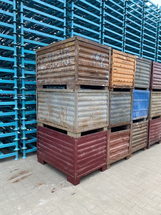 Pojemniki gitterbox giterbox kontenery kosze metalowe skrzynie