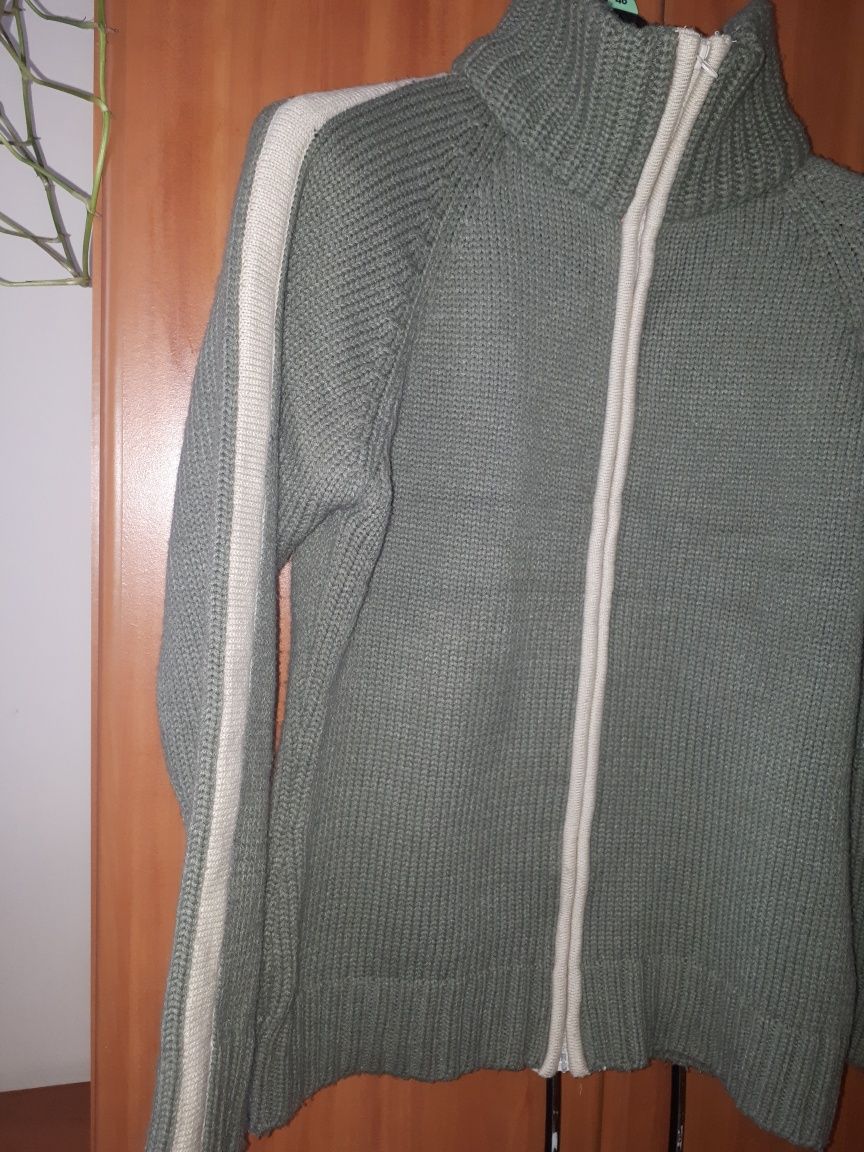 sweter khaki roz xl