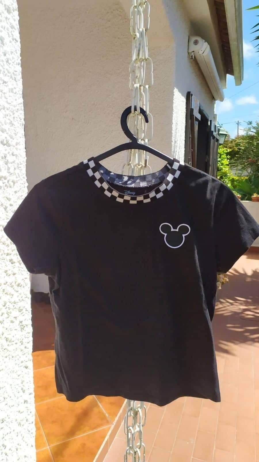 T-shirt Vans Disney (Mickey) Preta Original Menina XS  -  Como Nova