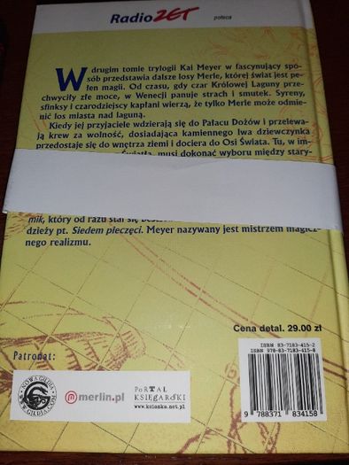 Kai Meyer Merle Kamienne Światło MERLE i Królowa Laguny 2szt=38zł NOWE