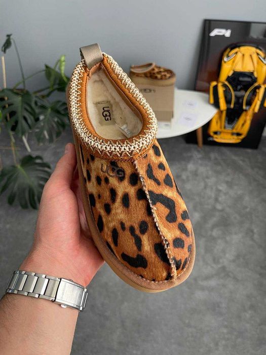 Женские тапочки UGG Tasman Platform Leopard 36-41 Натур Овчина! Топ