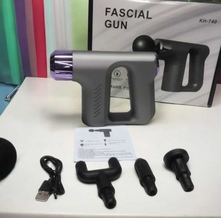 Масажер для тіла масажний пістолет для м'язів з насадками