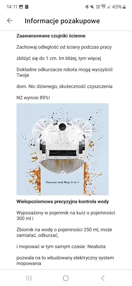 Robot sprzątający 2w1