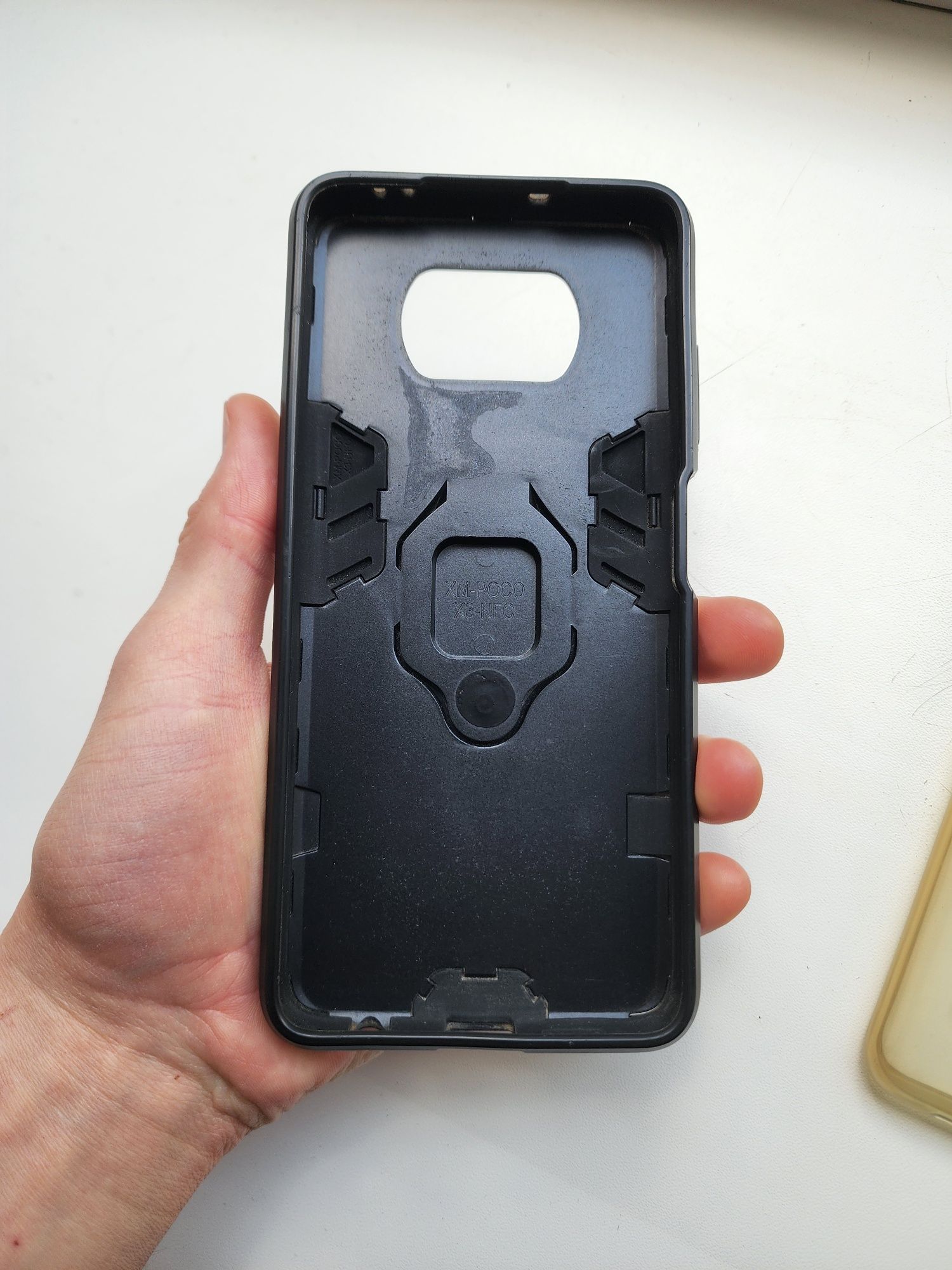 Чохол протиударний на Poco X3 Pro з кільцем + прозорий чохол