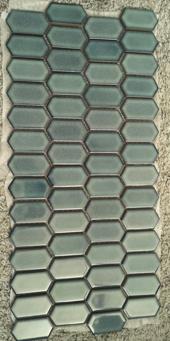 Mozaika dekoracyjna hexagon kolor morski