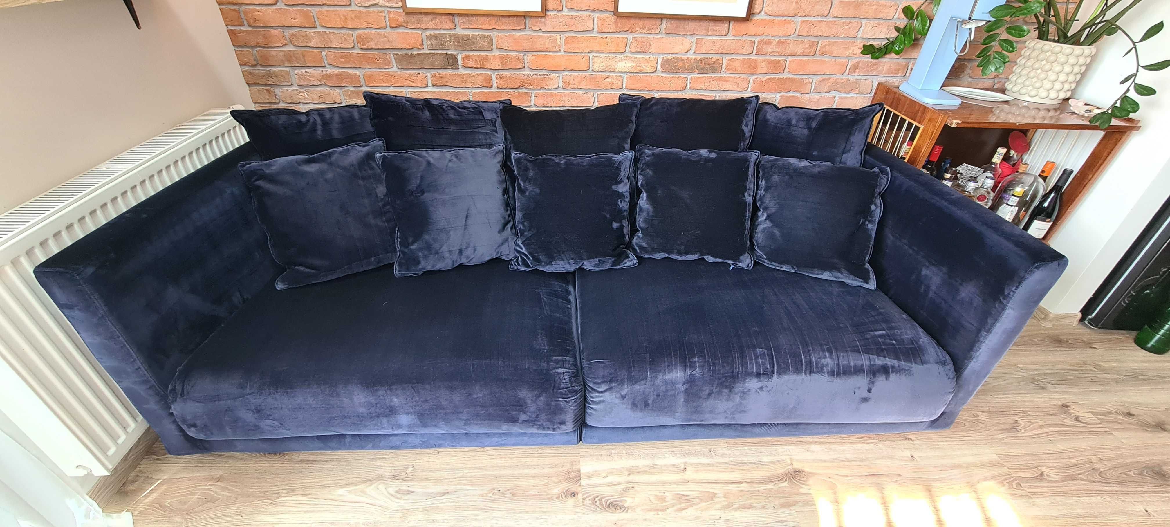 Kanapa Sofa granatowa 3 osobowa IKEA Stockholm 2017 + stolik mango