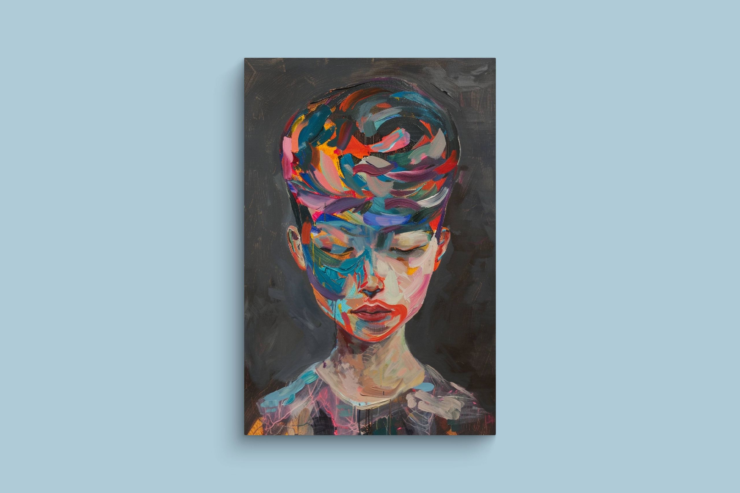 Obraz na płótnie "Abstrakcyjny Portret Kobiety" 50x70