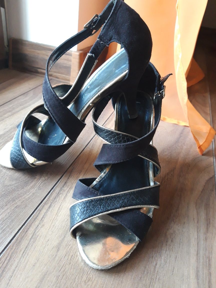Buty damskie szpilki sandały na obcasie Jennifer 37