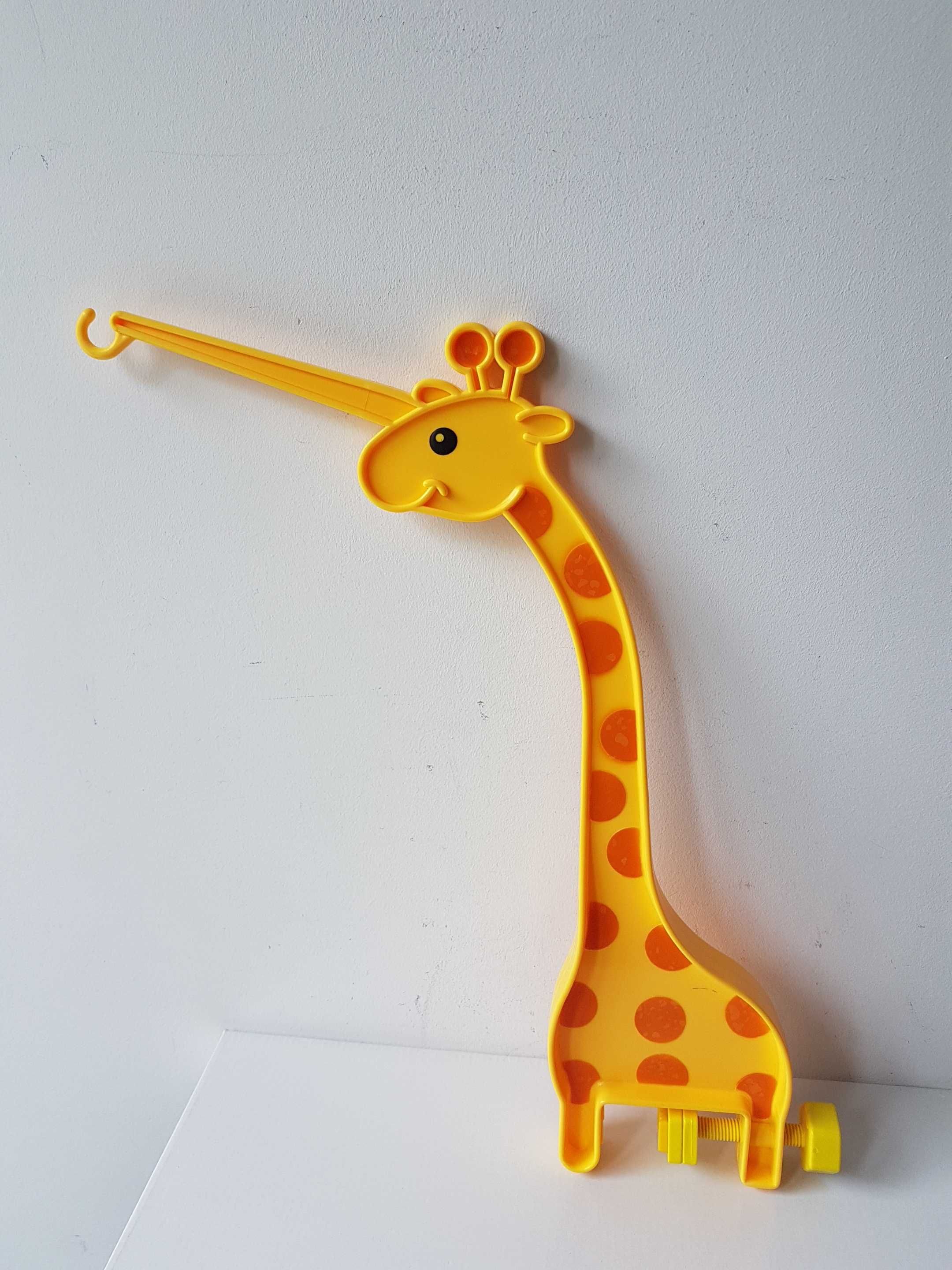 IKEA karuzela do łóżeczka pluszowe zwierzęta + holder uchwyt żyrafa