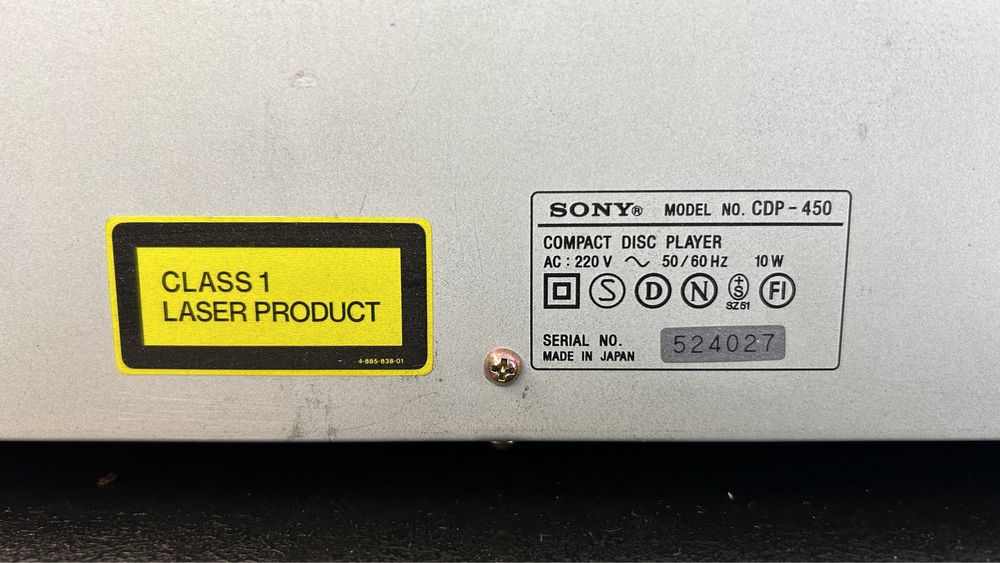 Sony Compact Disc Player CDP-450