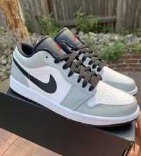 Кросівки Nike Air Jordan 1 Low Light Smoke Grey Джордан сірі оригинал