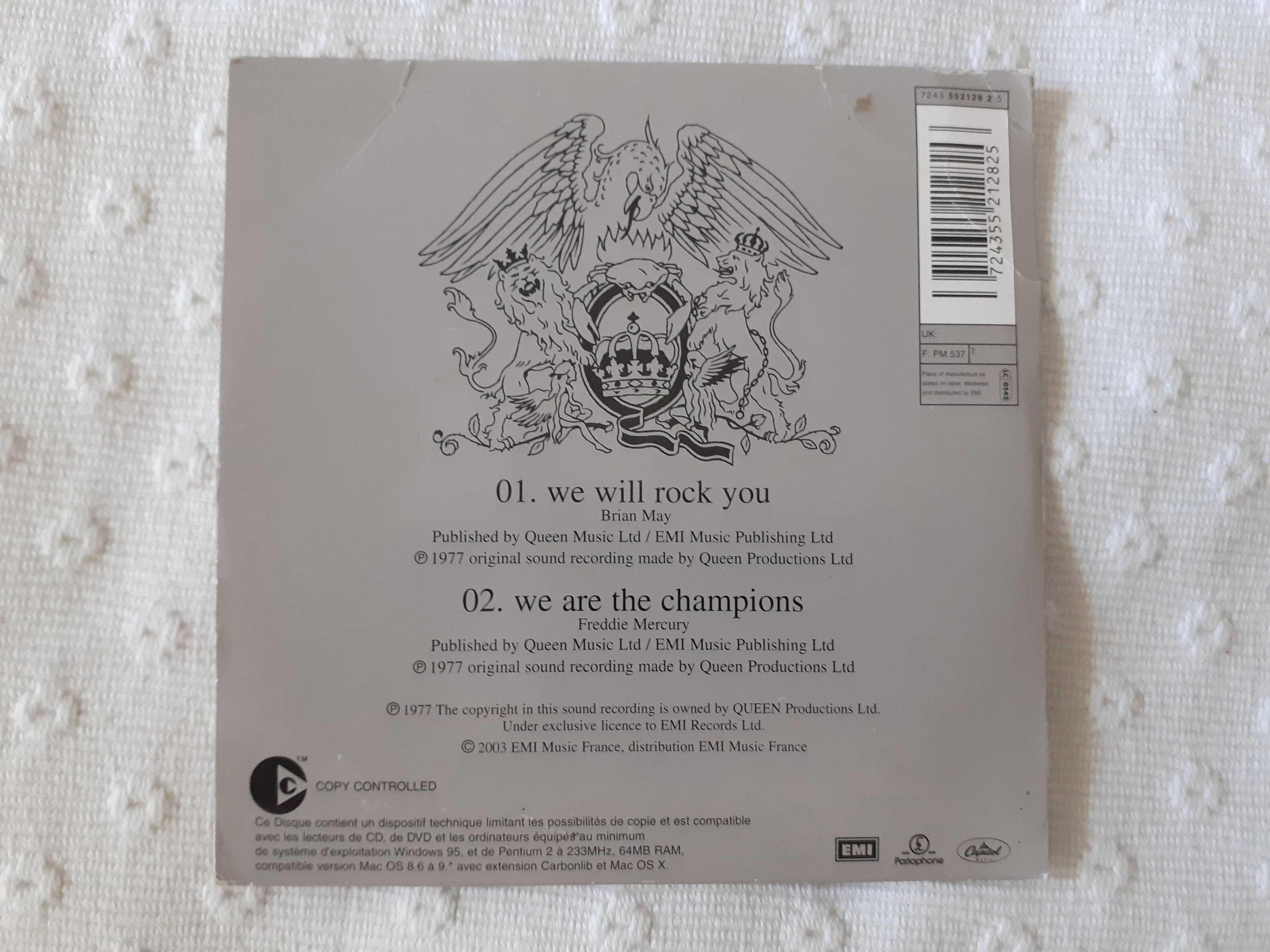 Queen – We Will Rock You / We Are The Champions . CD Single
