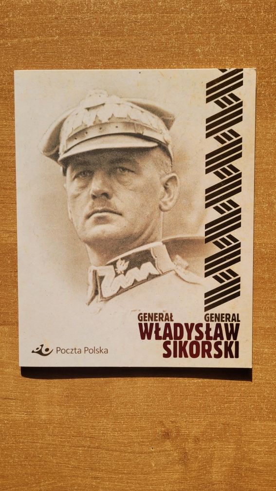 Znaczek pocztowy - Folder Generał Władysław Sikorski