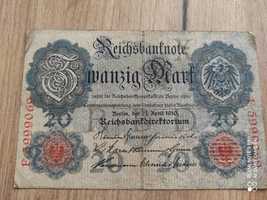 Stare banknoty 3 szt. Niemcy przedwojenne