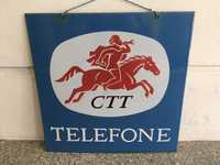 Placa esmaltada CTT "TELEFONE"