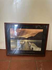Obraz solidna drewniana rama stan db ze szkłem i obrazem mostem
