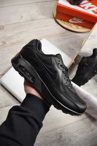 Мужские кроссовки весна чорные Nike Air Max 90 Black чоловічі кросівки