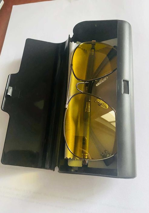 Набір для нічної їзди: окуляри антиблік з жовтою лінзою,чохол,серветка