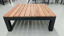 -40% Stolik ogrodowy aluminiowy ZUMM:  VITA 80x80 cm teak/antracyt
