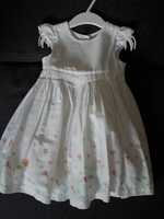 Biała sukienka Mothercare 9-12 m-cy