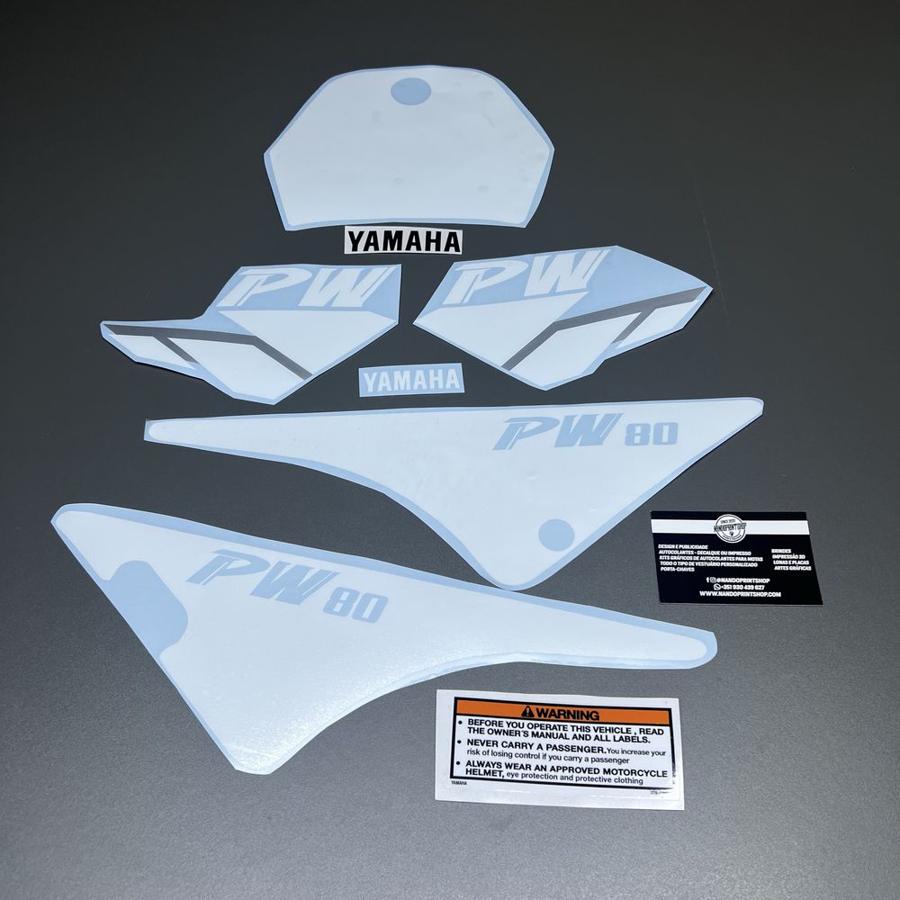 KIT AUTOCOLANTES YAMAHA PW80 (Fazemos qualquer modelo)