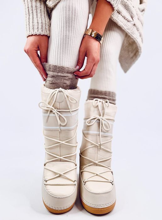 Snow Boots Wysokie Tange Beige