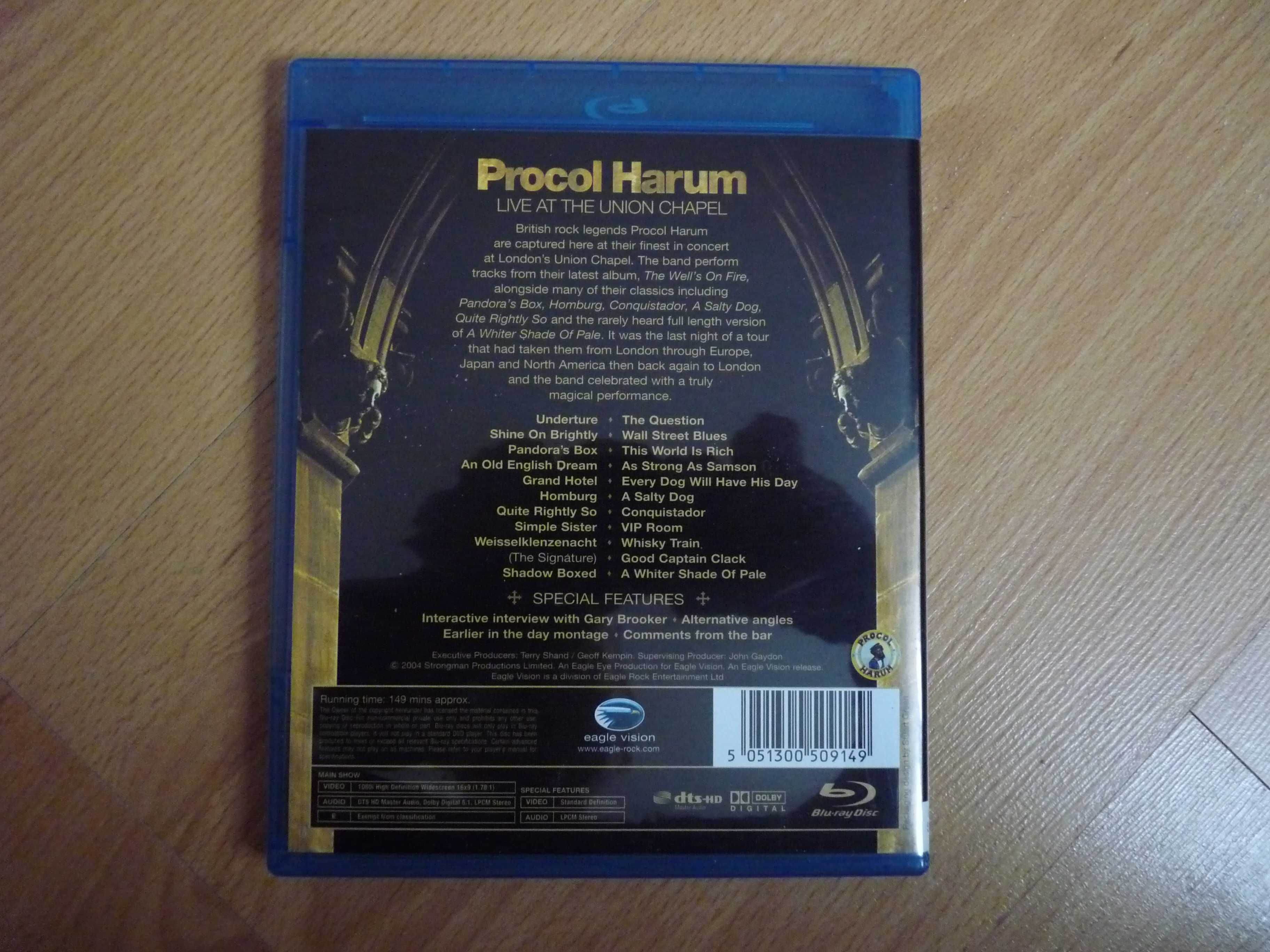 Procol Harum   Live At The Union Chapel      BLU RAY   STAN BDB