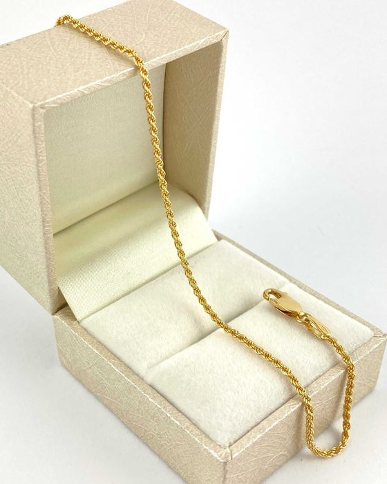 ZŁOTA bransoletka KORDEL 1,55 mm PRÓBA 585 (14K) długość 20,5 cm