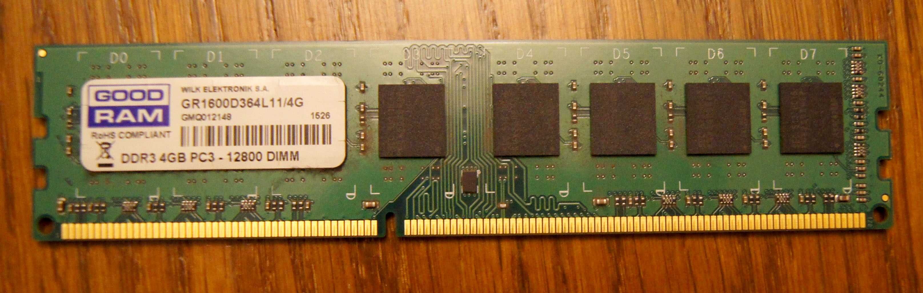 Pamięć RAM Goodram 4GB 1600MHz CL11 GR1600D364L11/4G